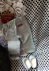 SAIGE GREY DOT PANTS SHOES C